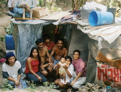 Visiting a poor family in their home